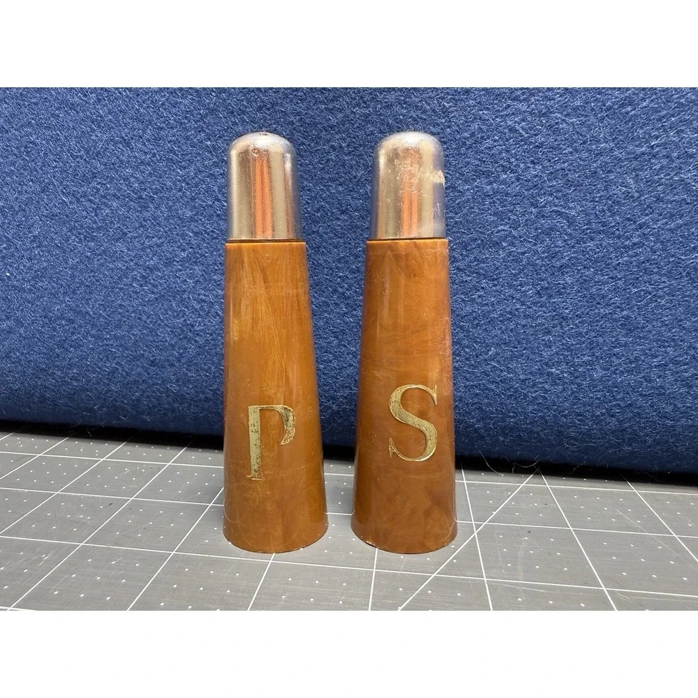 MCM Salt Pepper Shaker Set Plastic Vintage
